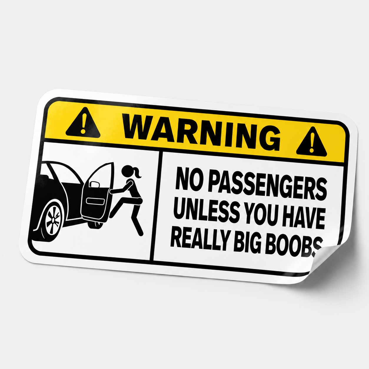 Sticker WARNING – No entry ENG