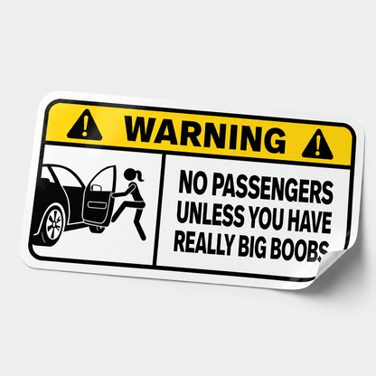 Sticker WARNING – No entry ENG