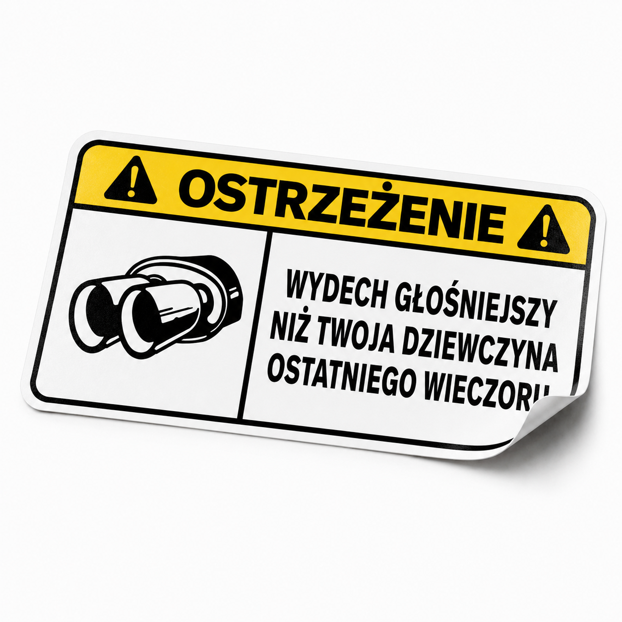 WARNING sticker – Remove tight clothing