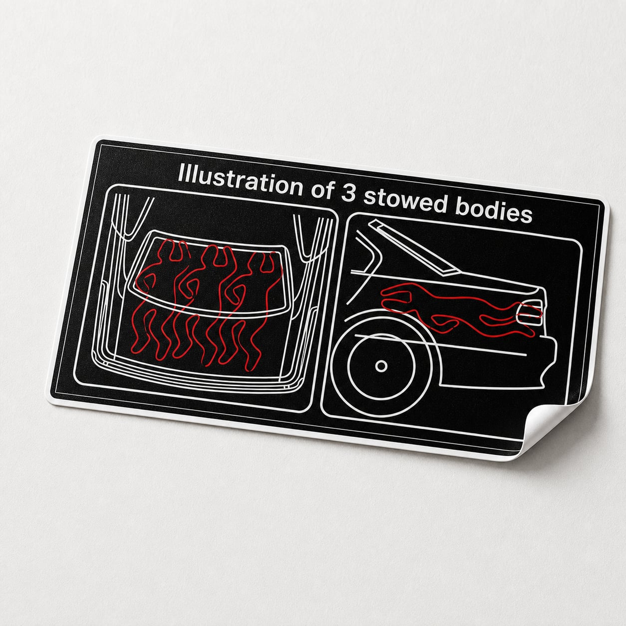 Sticker 3 Stowed Bodies - BMW E38