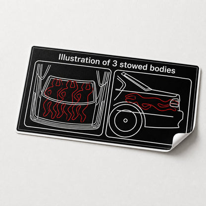 Sticker 3 Stowed Bodies - BMW E38